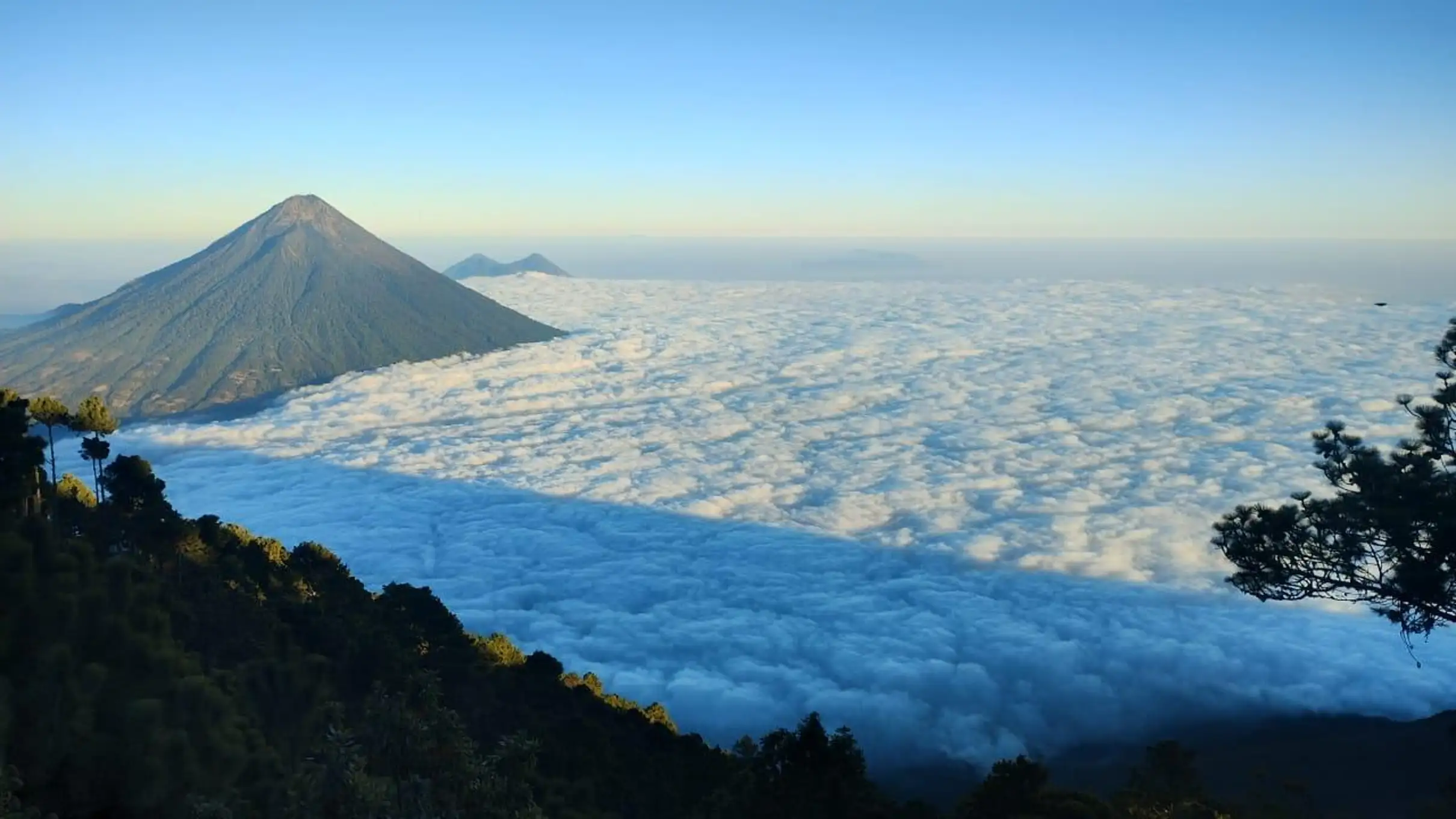 Scenic landscape of Fuego Volcano